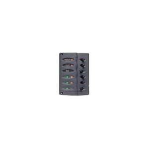 BEP CSP6-F Marinco Contour Switch Panel Includes 6 Switches and 3 Inline Fuse Holders
