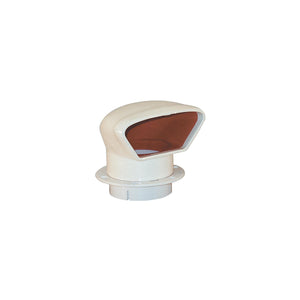 Attwood N10864 Marinco Snap-In Deluxe Low Profile PVC Cowl Vent, White With Bright Red Interior (Includes Deck Plate and Cover)