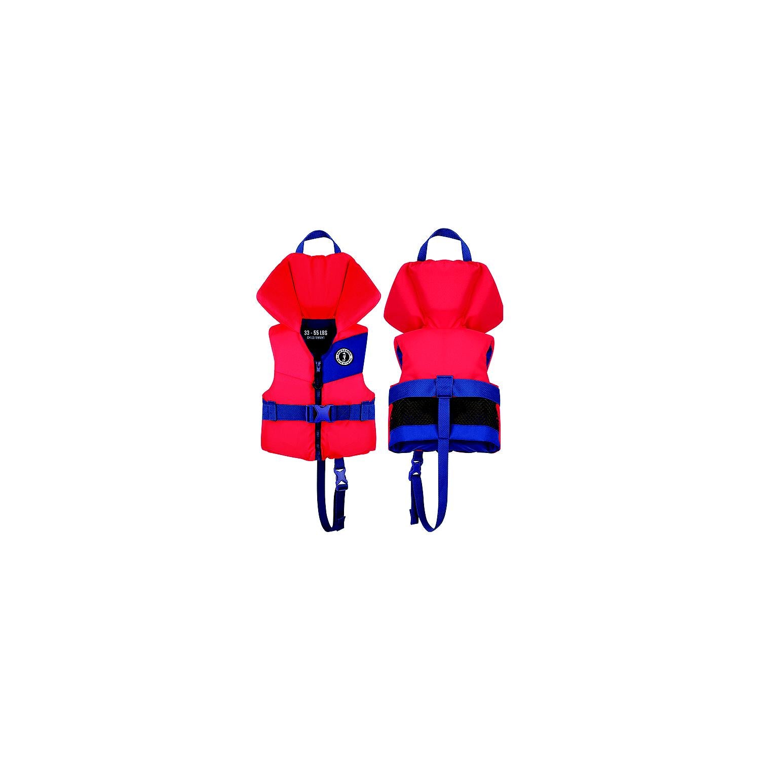 nan Mustang Survival MV355657 Child Vest, 33-55 lbs., Red/Navy