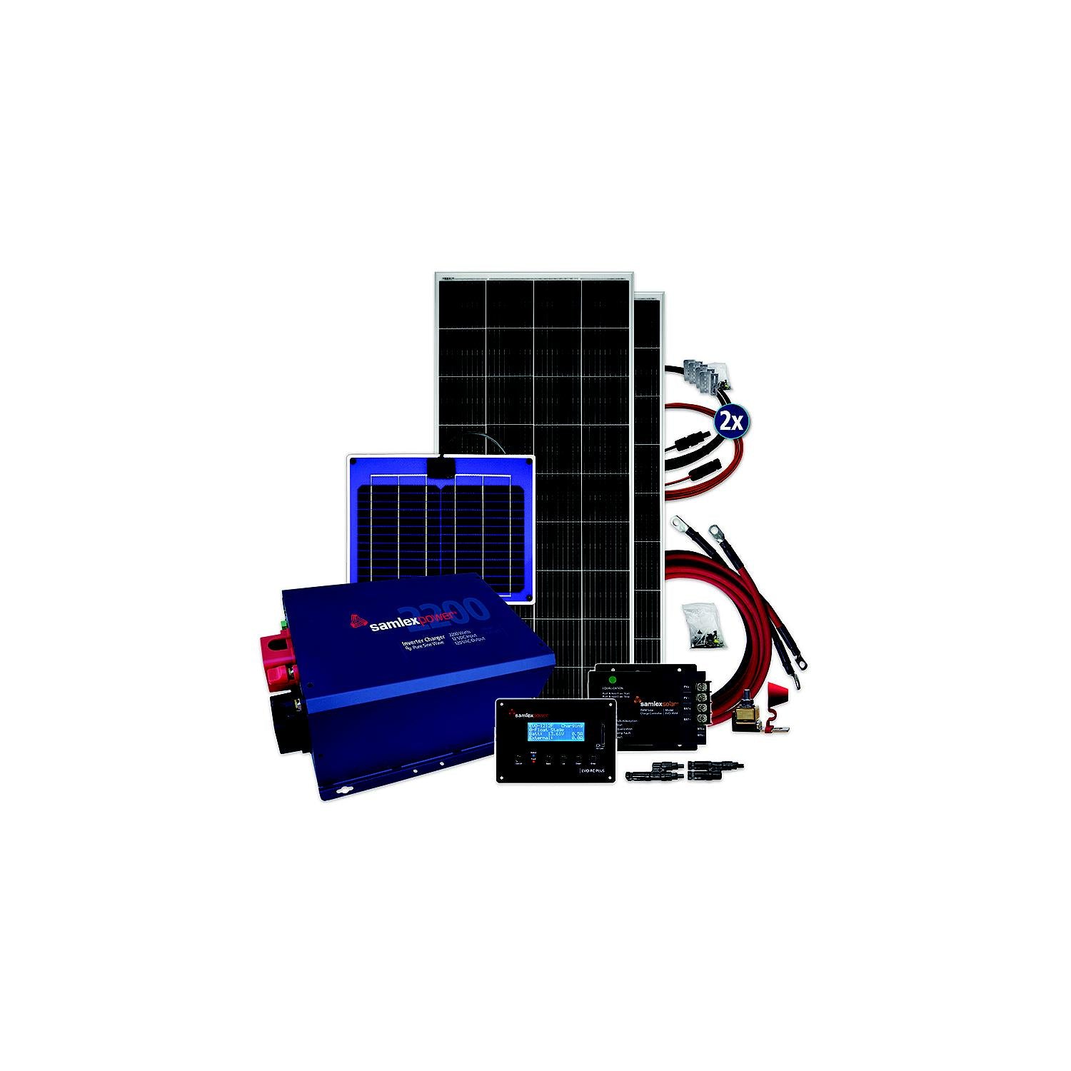 Samlex SPB-SHARE400 SPBSHARE400 Solar + Power Bundle, Share 400W Bundle w/2 Panels