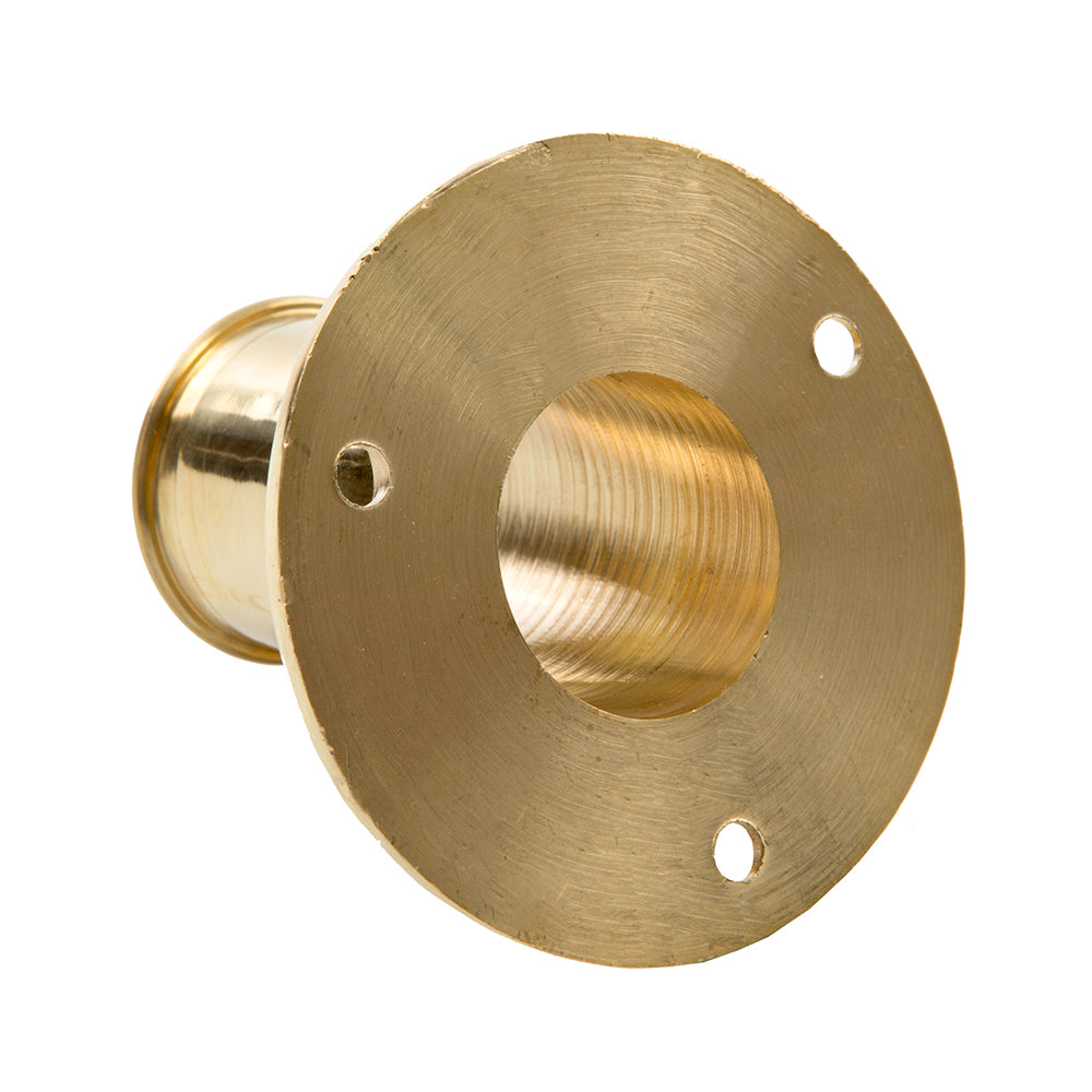 Whitecap Top-Mounted Flag Pole Socket Polished Brass - 1