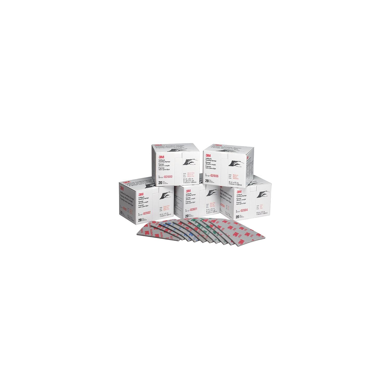 3M 2606 Med Sanding Sponges 20/Box