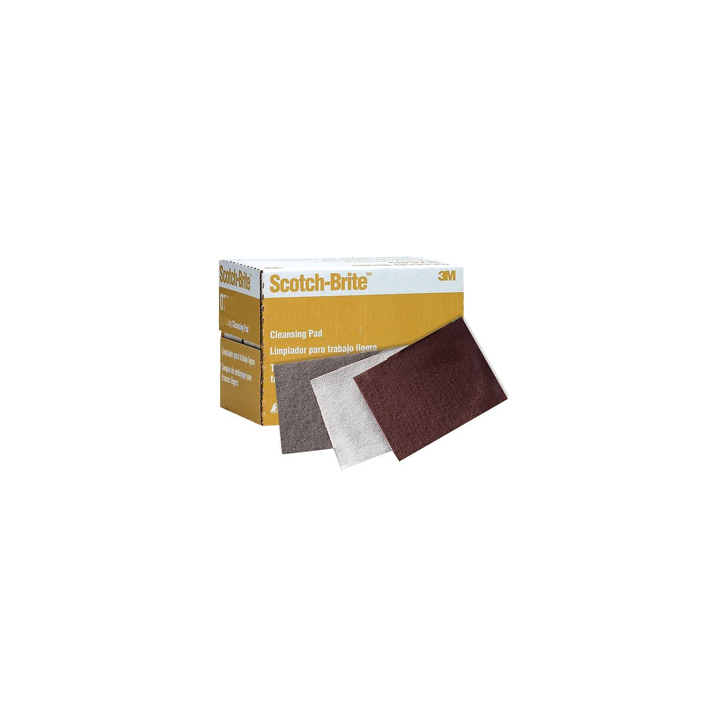 3M 4028 04028 Scotch Brite Hand Pads, Ultra Fine, Light Grey, 20/Box