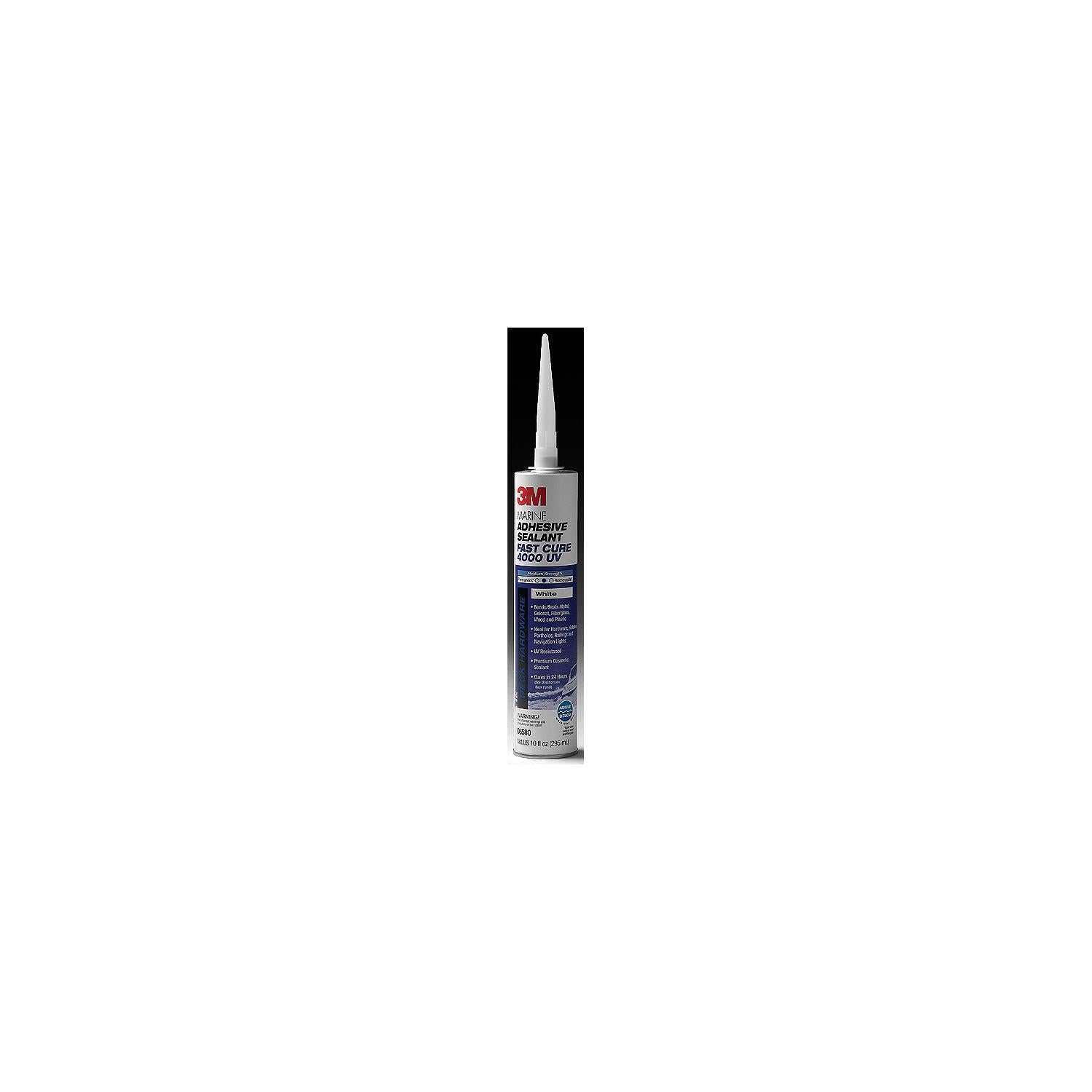 3M 6580 06580 4000UV Fast Cure Sealant, White, 10 oz. Cartridge
