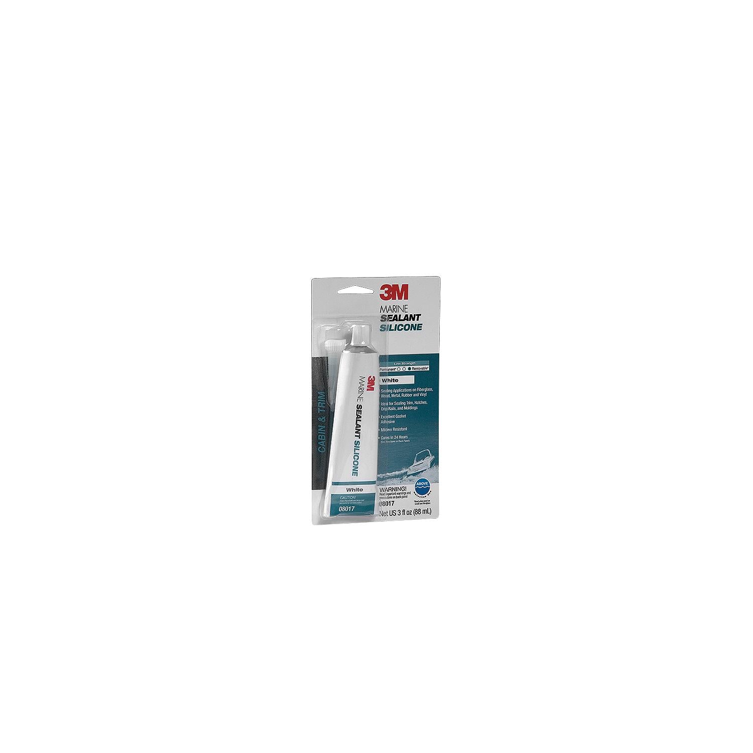 3M 8017 Mildew Res. Silicone-White 3 oz.