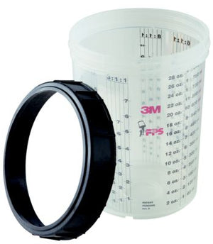 3M 16023 Paint Prep System Large Cup & Collar 1/Bx