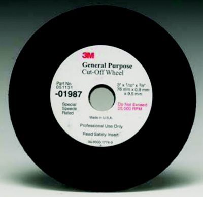 3M 1987 01987 Cut Off Wheel 3" x 1/32 3/8