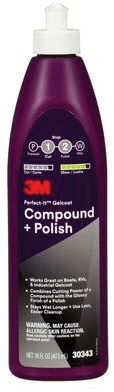 3M 30343 3Mâ„¢ Perfect-Itâ„¢ Gelcoat Compound + Polish, Pint
