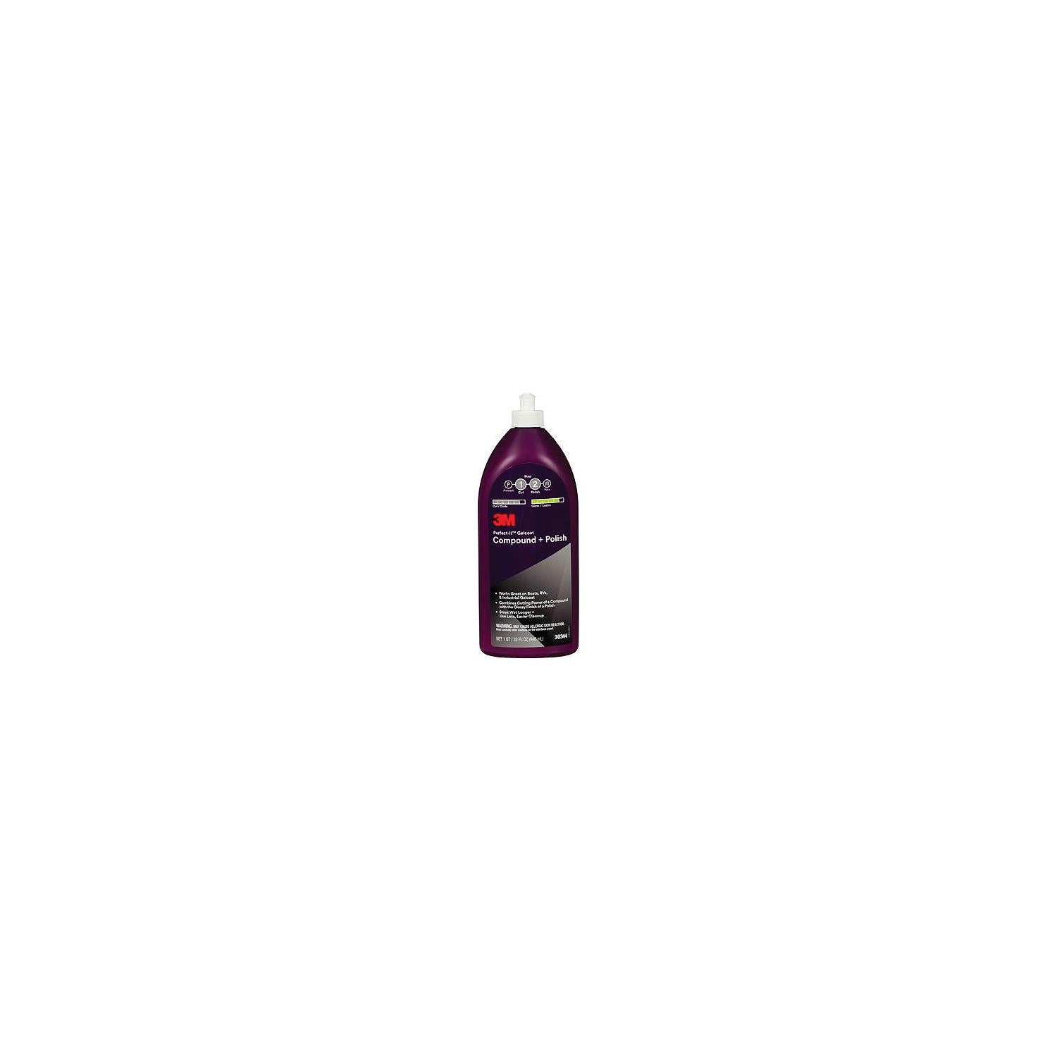 3M 30344 3Mâ„¢ Perfect-Itâ„¢ Gelcoat Compound + Polish, Quart