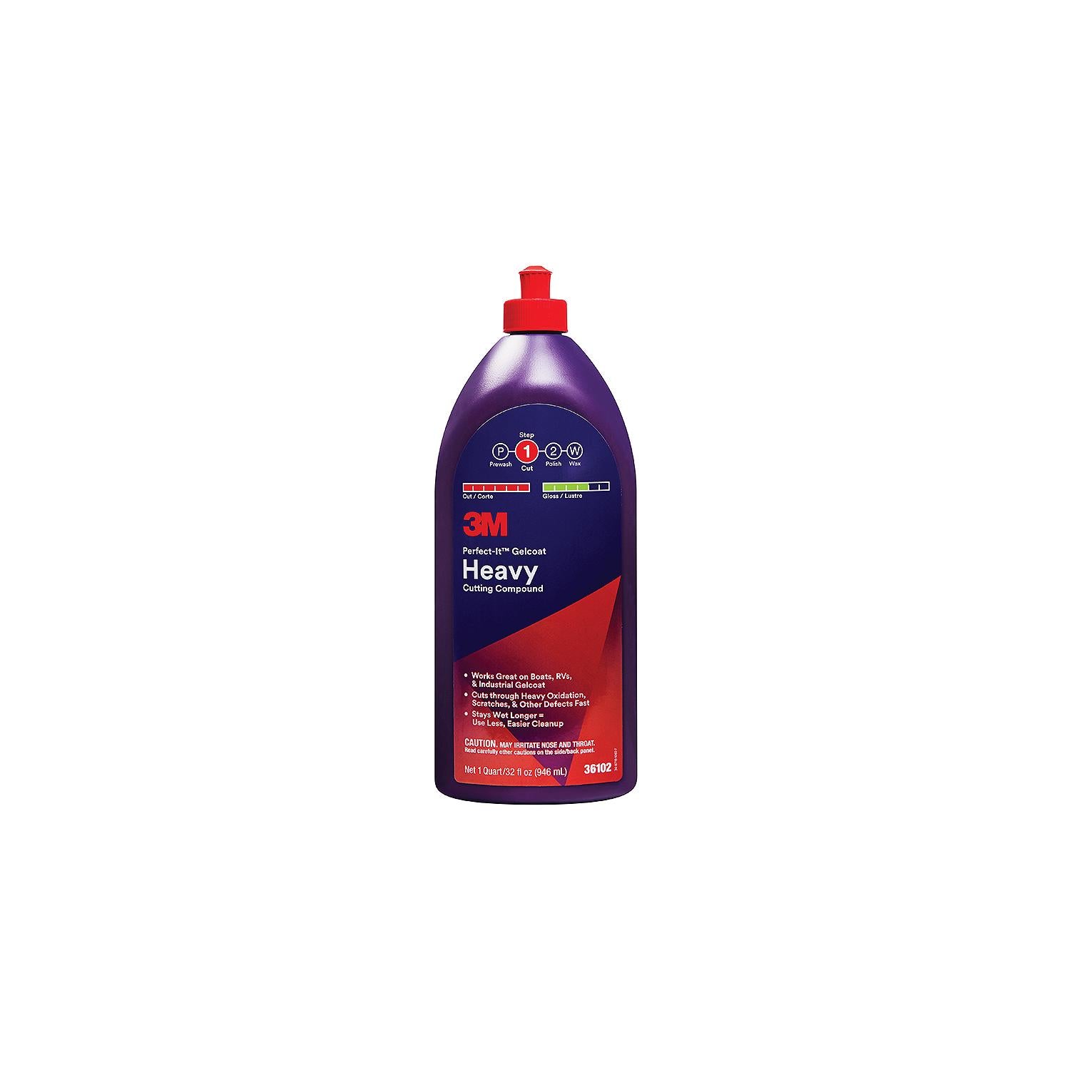 3M 051131-36102 Perfect-Itâ„¢ Gelcoat Heavy Cutting Compound, Qt.