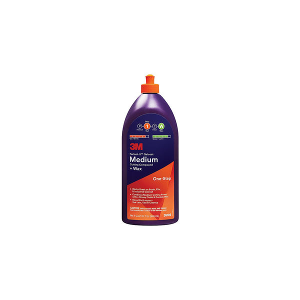 3M 051131-36106 Perfect-Itâ„¢ Gelcoat Medium Cutting Compound/Wax, Qt.