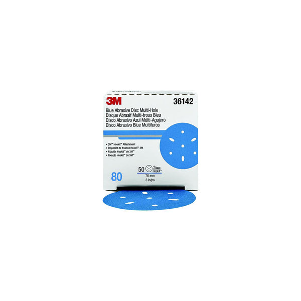 3M 36183 Blue Abrasivie Hookit Disc, 6", 50/box