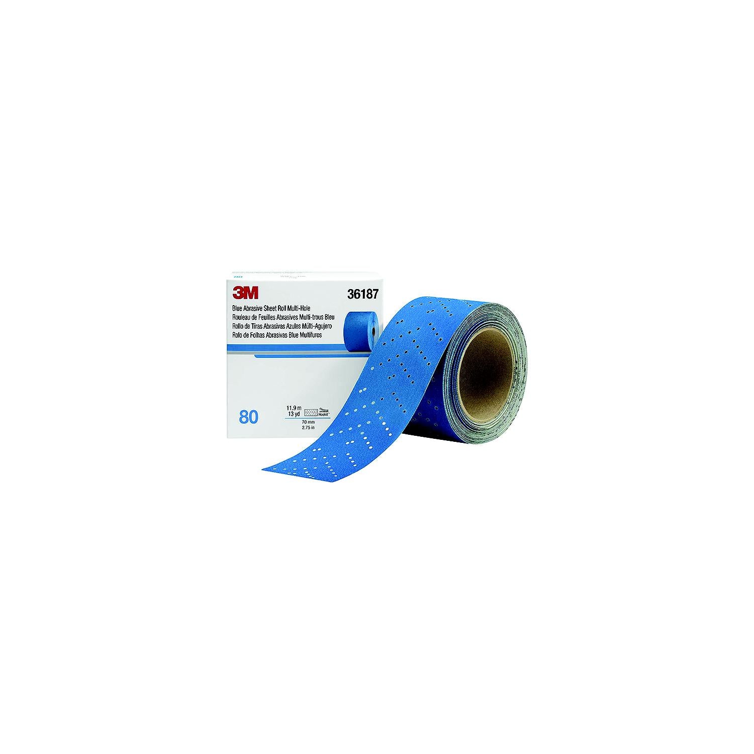 3M 36191 Blue Abrasive Hookit Sheet Roll, 2-3/4
