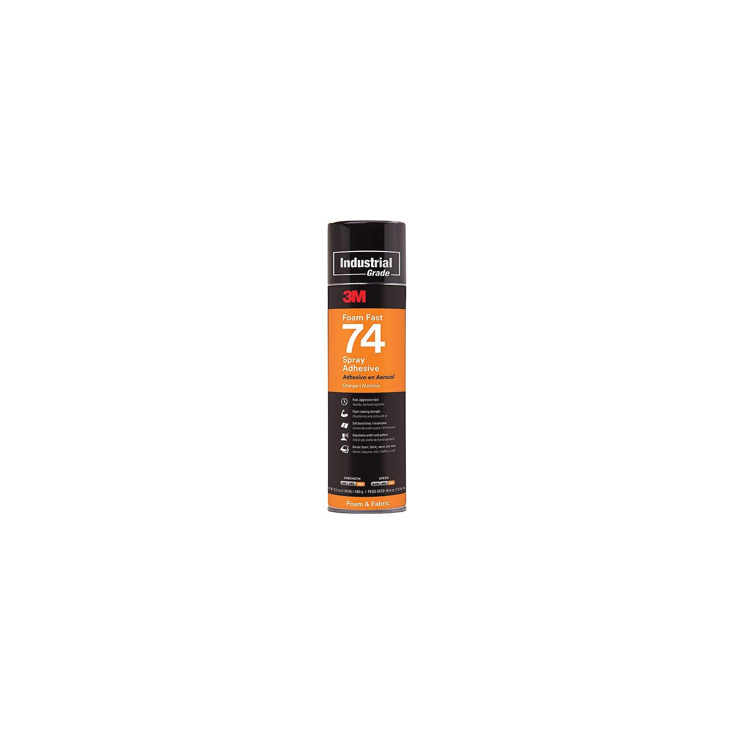 3M 82242 Super 74 Orange Foam Fast Adhesive