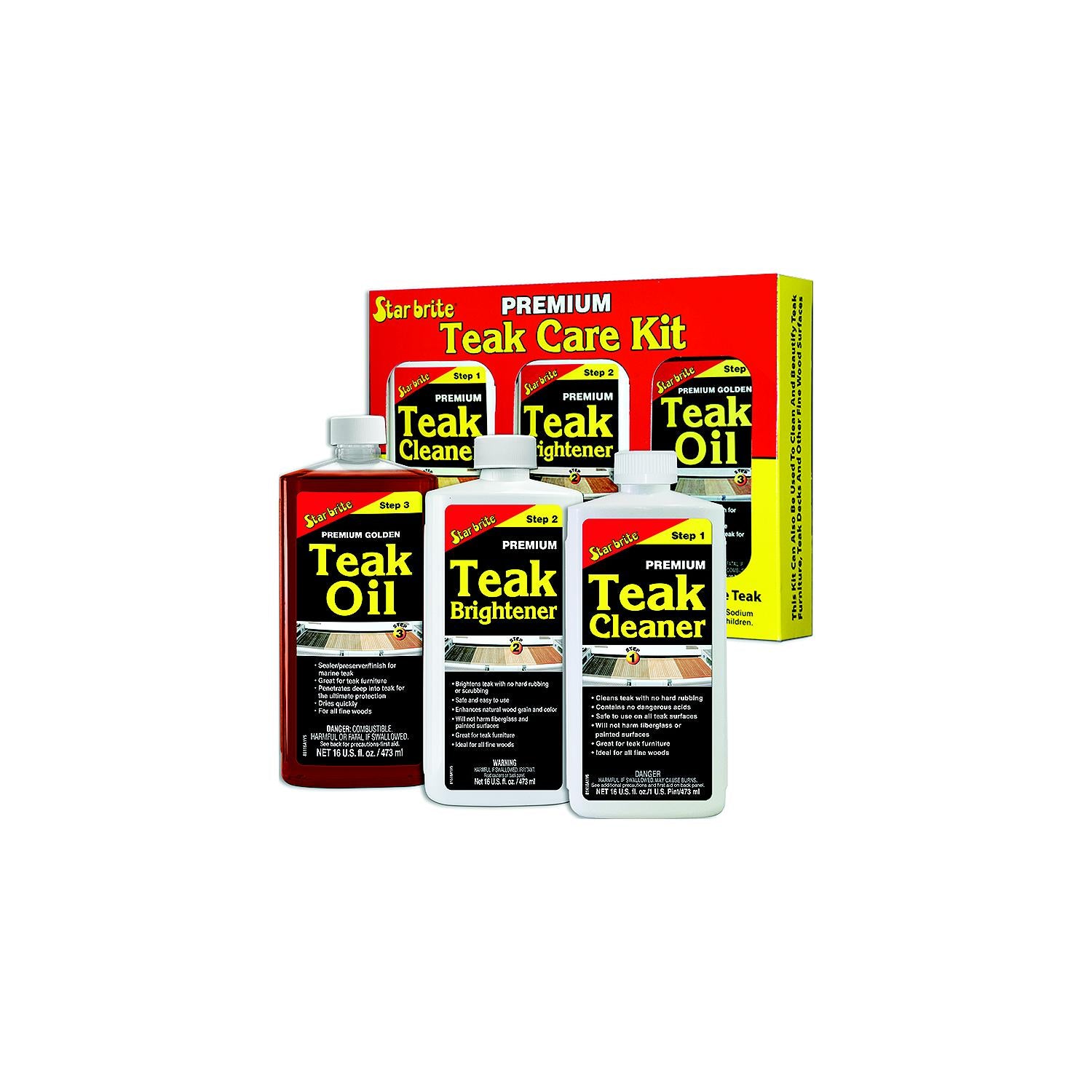 Star brite 81216 Teak Care Kit, Pint Size