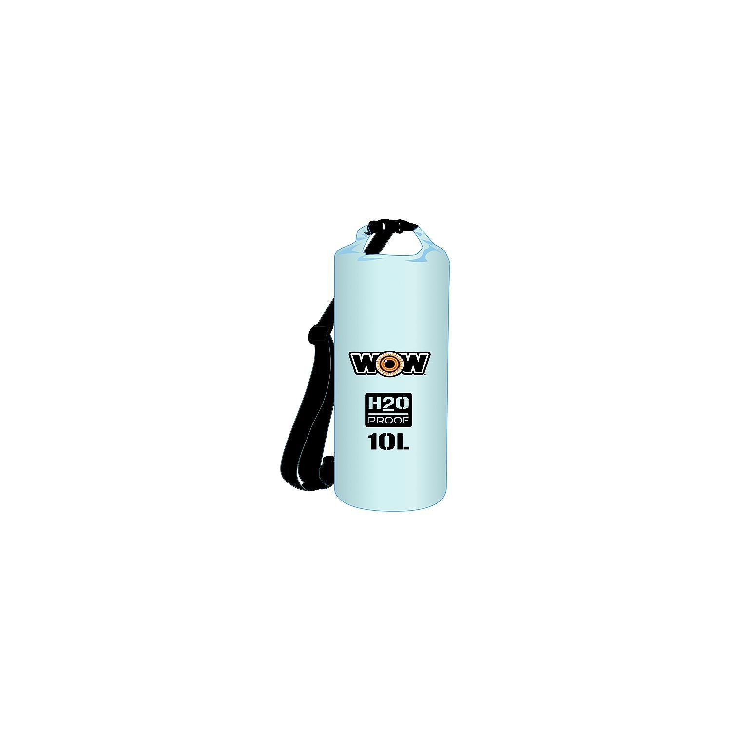 WOW Watersports 18-5070C H2O Proof Drybag w/Shoulder Strap, 10L Clear