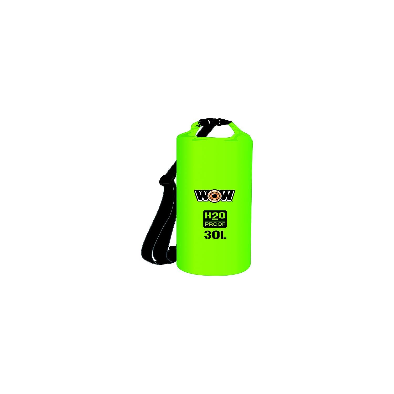 WOW Watersports 18-5090G H2O Proof Drybag w/Shoulder Strap, 30L Green