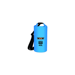 WOW Watersports 18-5100B H2O Proof Drybag w/Shoulder Strap, 40L Blue