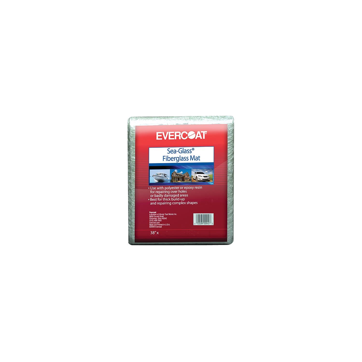 Evercoat 100942 Fiberglass Mat, 38