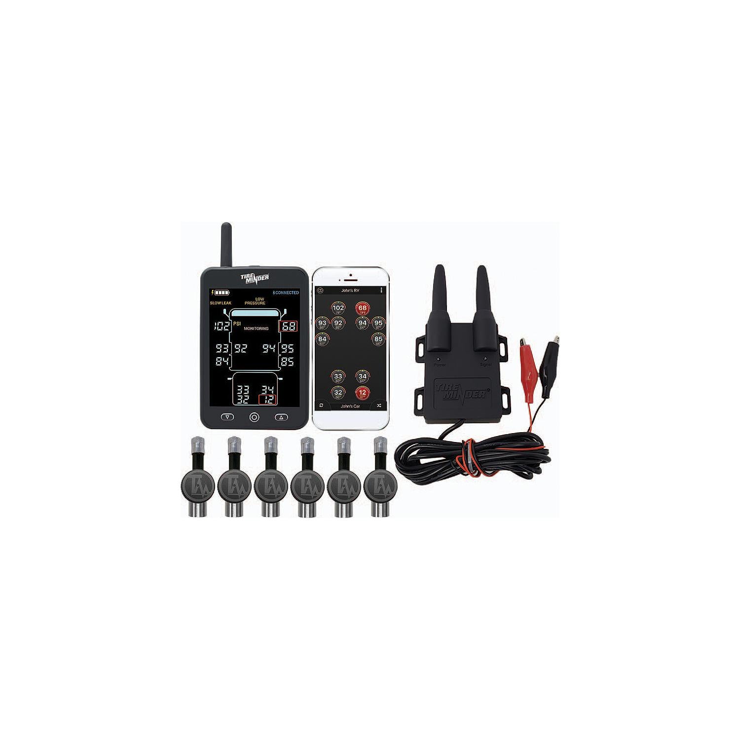 Minder Research TM22158 TireminderÂ® A1AS 6 Tire Pressure Monitoring System + Rhino BoosterÂ®