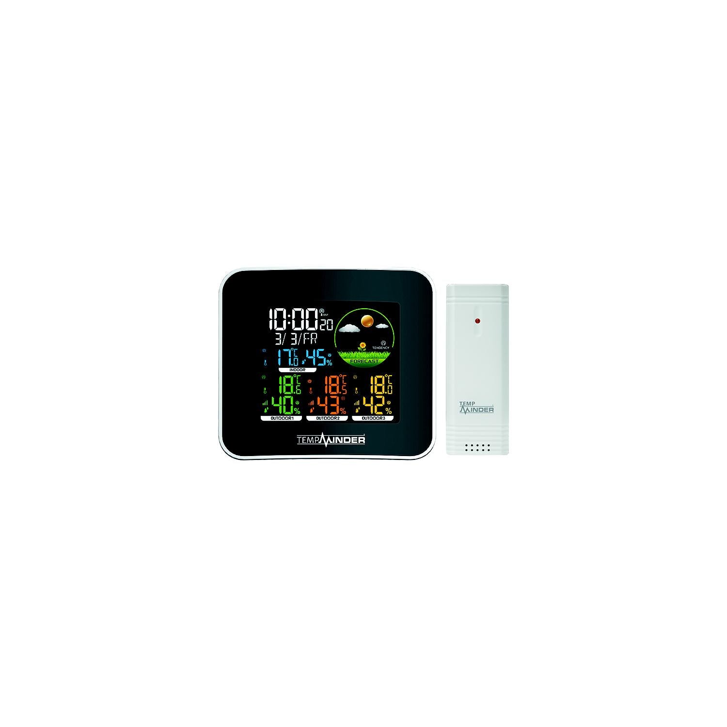 Minder Research TM22292VP TempminderÂ® Color 4-Zone Weather Station