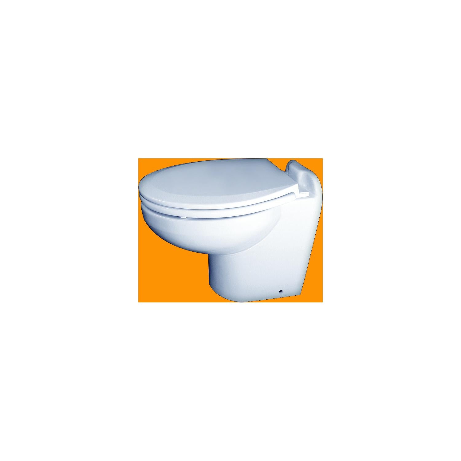 Raritan Engineering 230HF012 Marine Eleganceâ„¢ Slant Back, Pressurized Fresh Water, Low Profile 12V Toilet, White