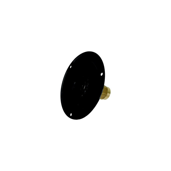 Valterra A01-0178LF Brass Check Valve 1/2" FPT Recessed RV Water Inlet & Includes Tape, Male Nipple Hardware, Black, Bulk