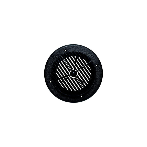 Valterra A10-3356VP 4" Louvered Heating & A/C Register, Black