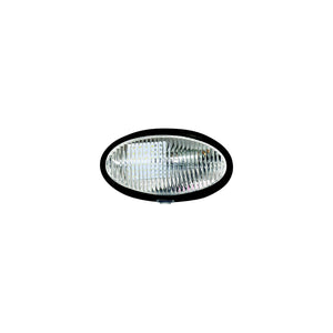 Valterra DG72408VP Oval LED Porch Light w/Switch, Black w/Clear Lens