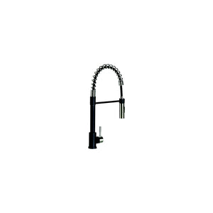 Lippert 2022109922 Coiled Pull Down Faucet, Black/Stainless Steel