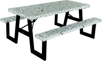 Lippert 2023051696 Vinyl Tablecloth with Bench Covers, Color Escape