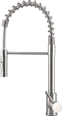 Lippert 719323 Flow-Max Coiled Spring Sprayer Faucet, Stainless Steel