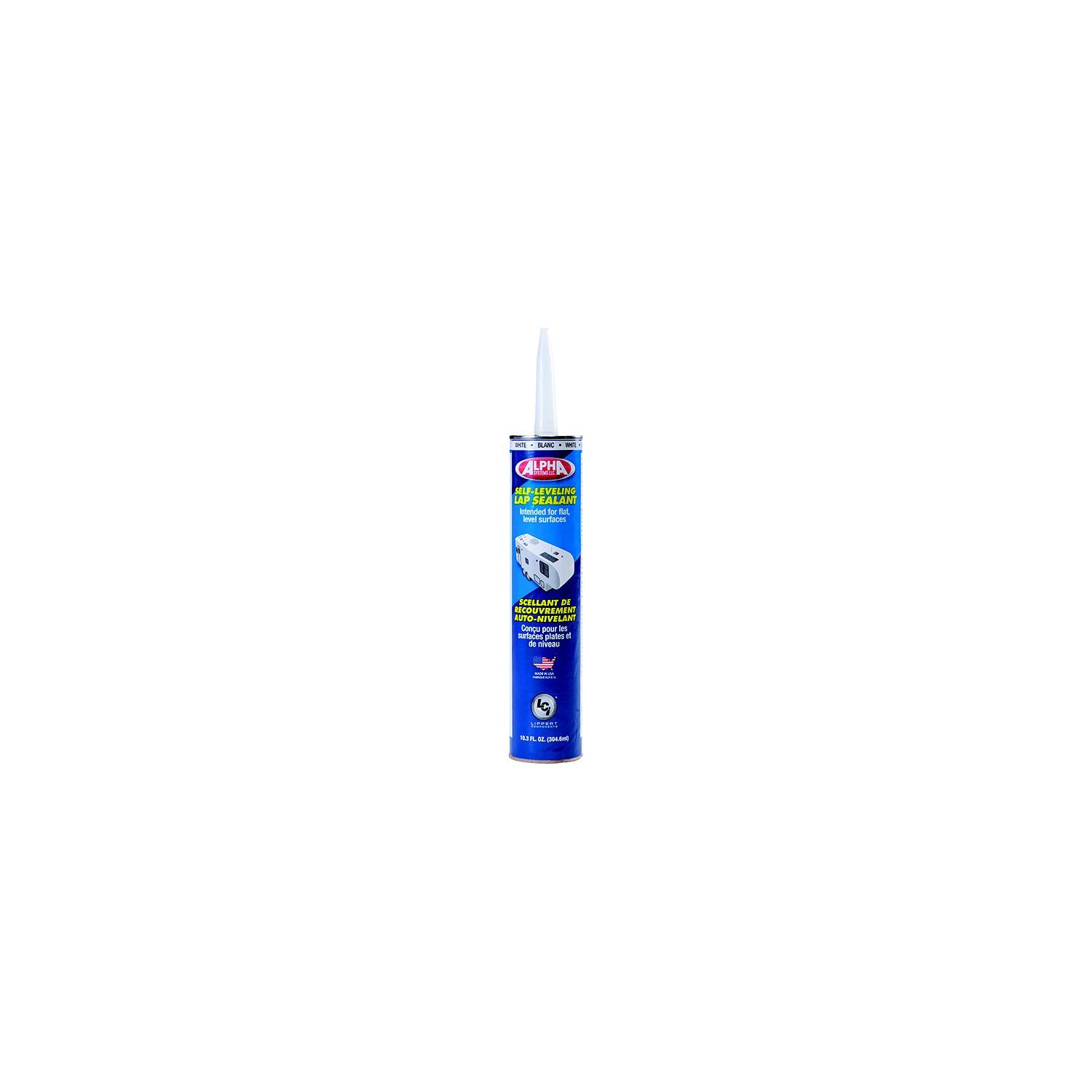 Lippert 862144 Alpha Systems Low VOC Self-Leveling Lap Sealant, 10.3 oz., White