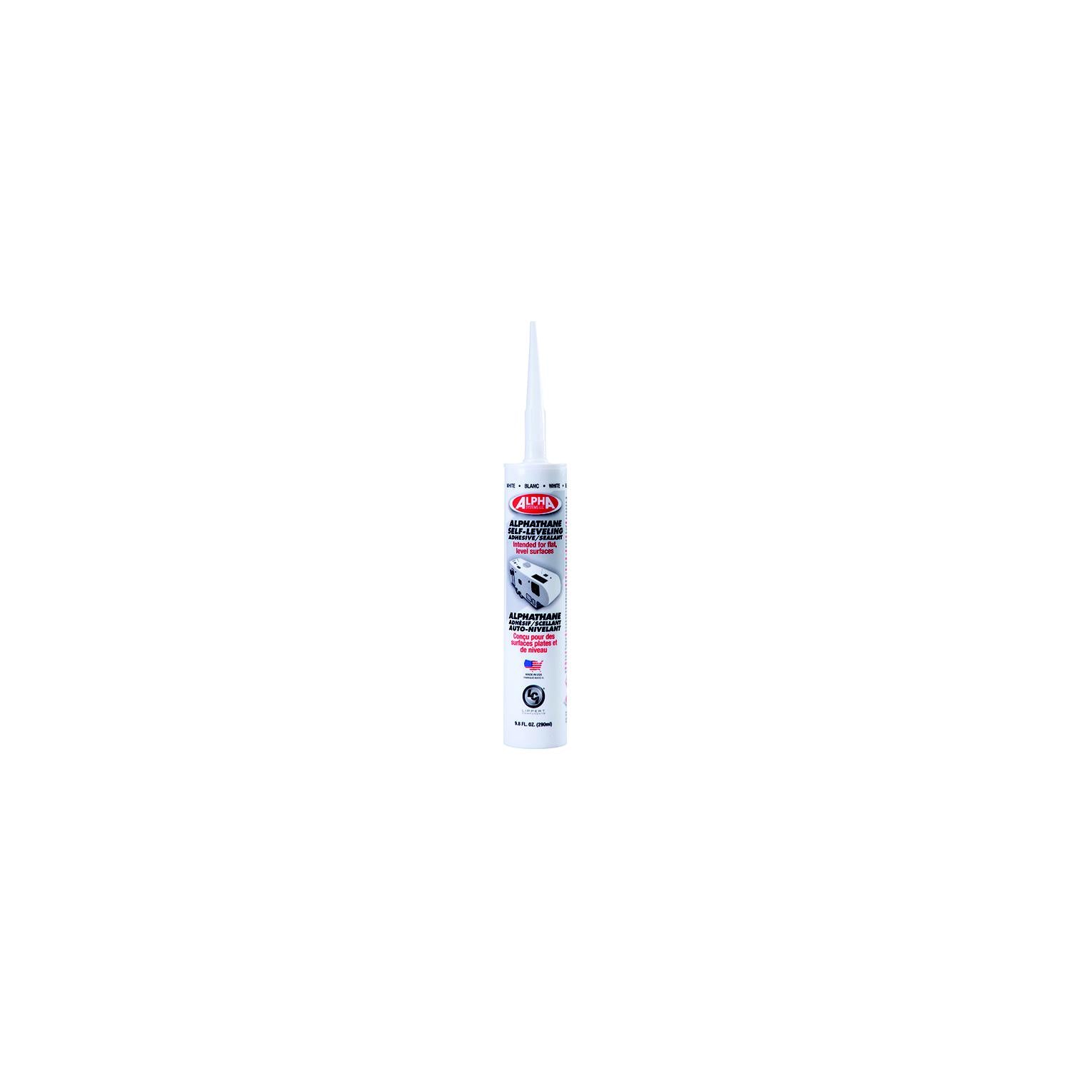 Lippert 862215 Alpha Systems Alphathane 100% Solids Self-Leveling Sealant, 9.8 oz tube, White