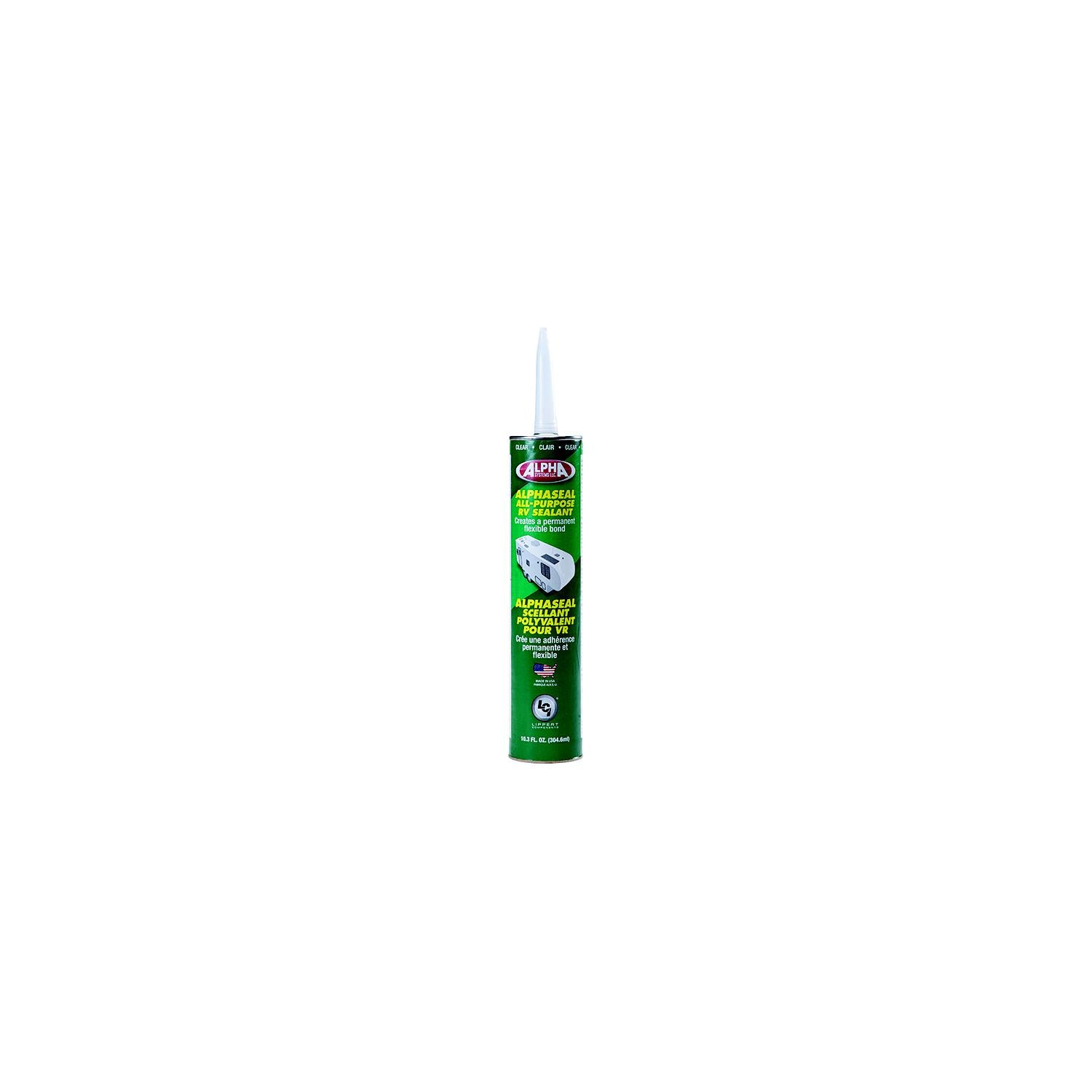 Lippert 862224 Alpha Systems Alphaseal All Purpose Rv Sealant, 10.3 oz tube, Clear