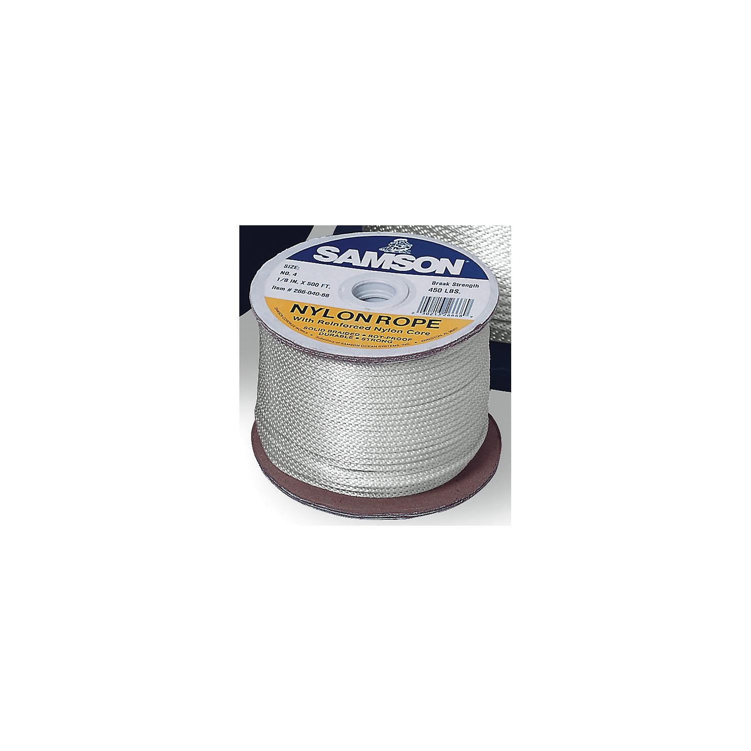 Samson Rope 019 008 005 030 Solid Braid Nylon 1/8 X 500'