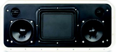 Fusion 010-01790-00 Sound-Panel All-In-One Shallow Mount Speaker System, White, 1 ea.