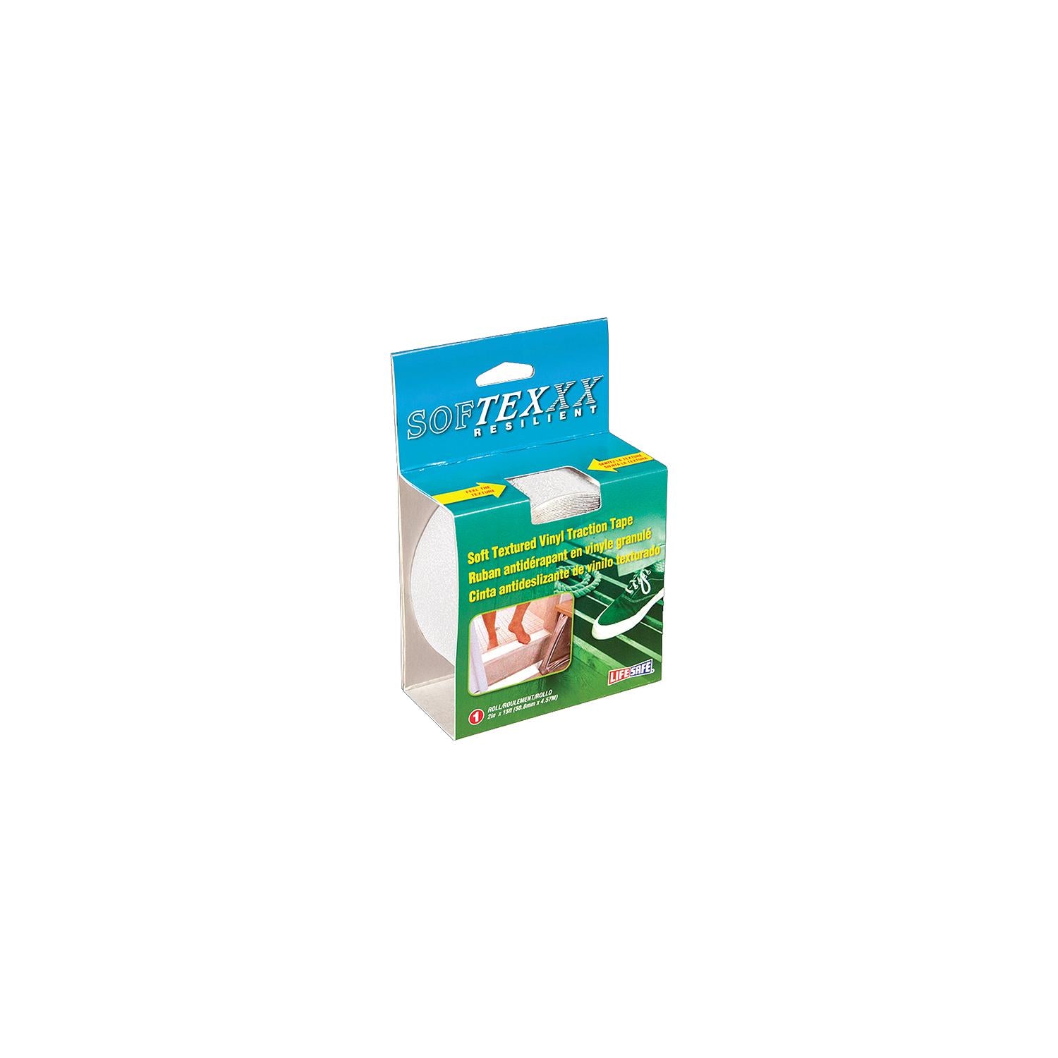 Lifesafe RE3955 Life Safe Soft Textured Vinyl Traction Tape (Non Skid), White