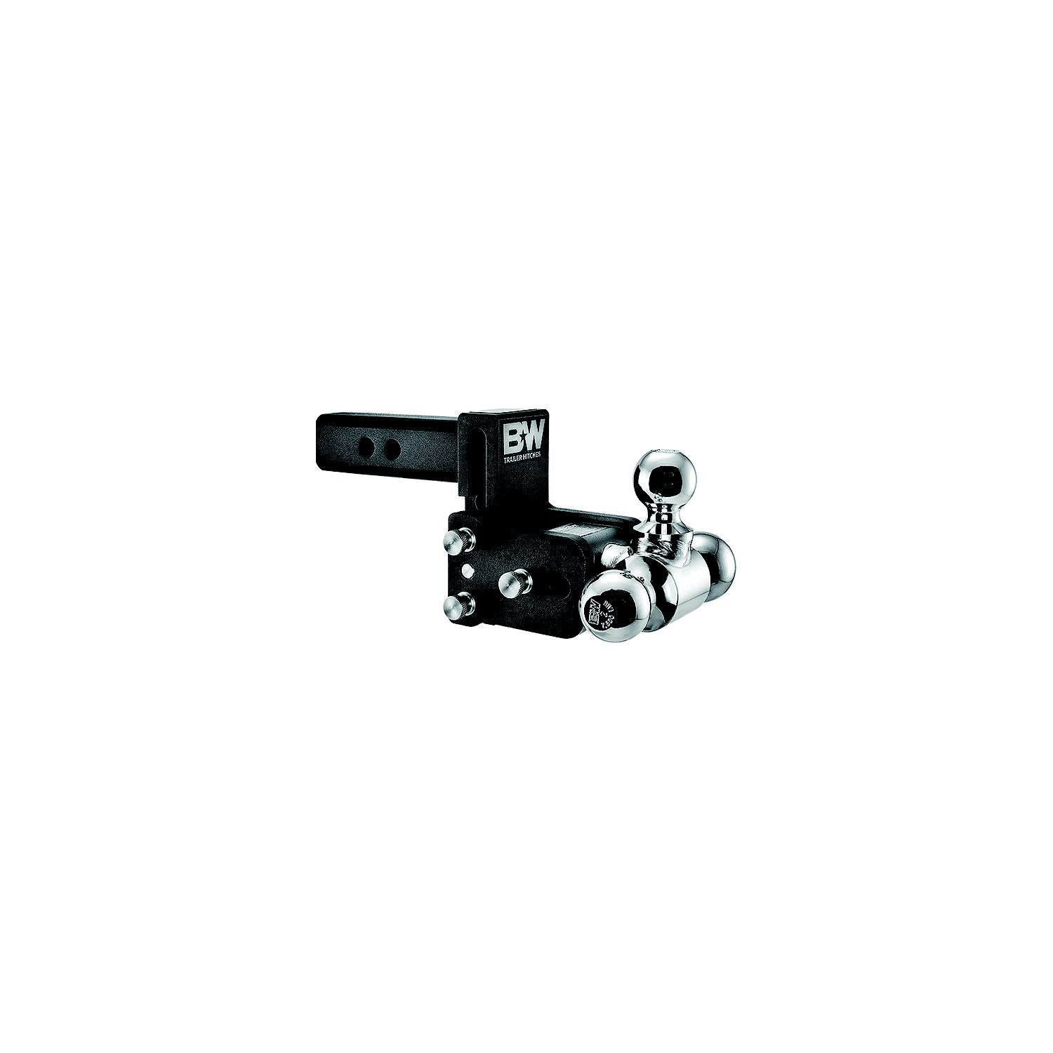 B&W Trailer Hitches TS10047B Tow & Stow Tri Ball Receiver Hitch | Fits Standard 2