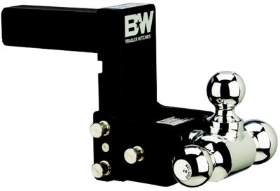 B&W Trailer Hitches TS10048B Tow & Stow Tri Ball Receiver Hitch | Fits Standard 2