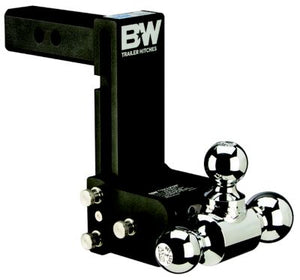 B&W Trailer Hitches TS10049B Tow & Stow Tri Ball Receiver Hitch | Fits Standard 2