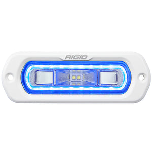 RIGID Industries SR-L Series Marine Spreader Light - White Flush Mount - White Light w/Blue Halo [51201]