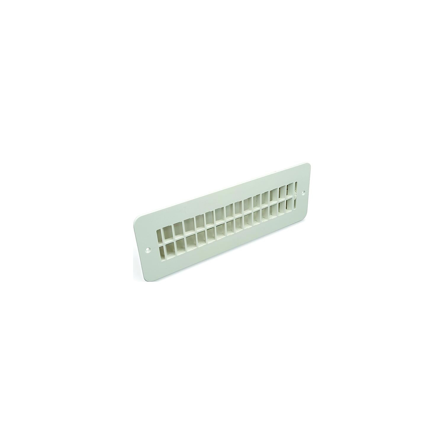 B&B Molders 94259 Floor Register, w/ Damper, Polar White