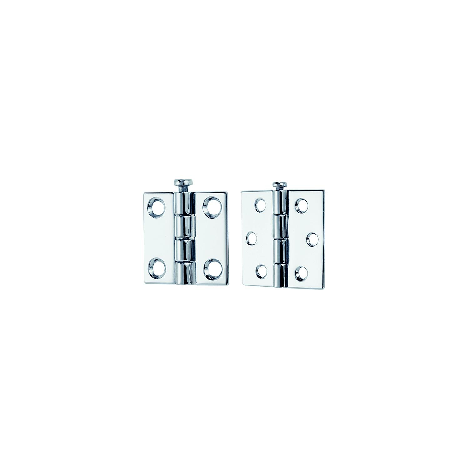 Perko 1293DP9CHR 3 x Rem Pin Butt Hinges, 6 Hole #10 Fastener, 1 pr.