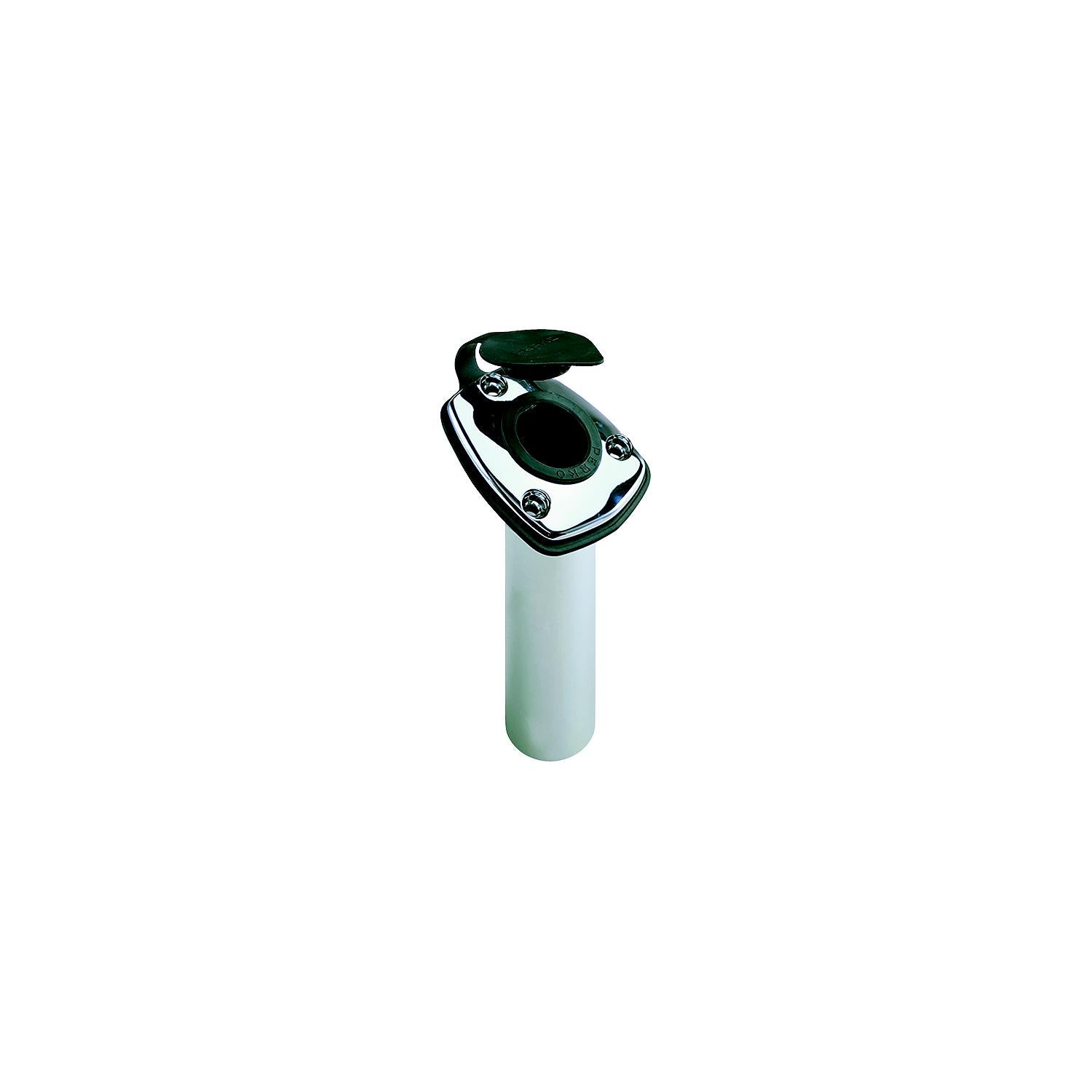Perko 1205DP0CHR Angled Flush Mount Rod Holder