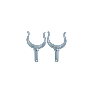 Perko 1262DP0CHR Ribbed Rowlock Horns, Chrome Plated, Pair
