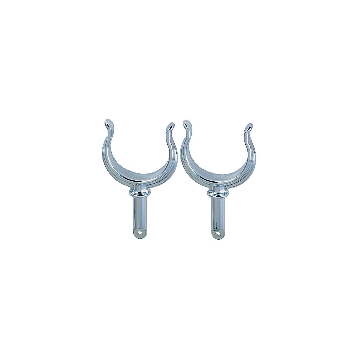 Perko 1262DP0ZNC Ribbed Rowlock Horns, Zinc, Pair