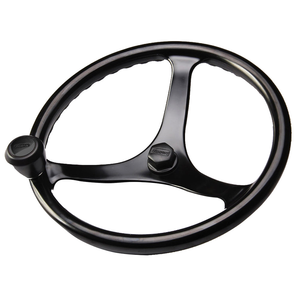 Edson Power Wheel Black w/Black Nut  Black Knob - 14.5