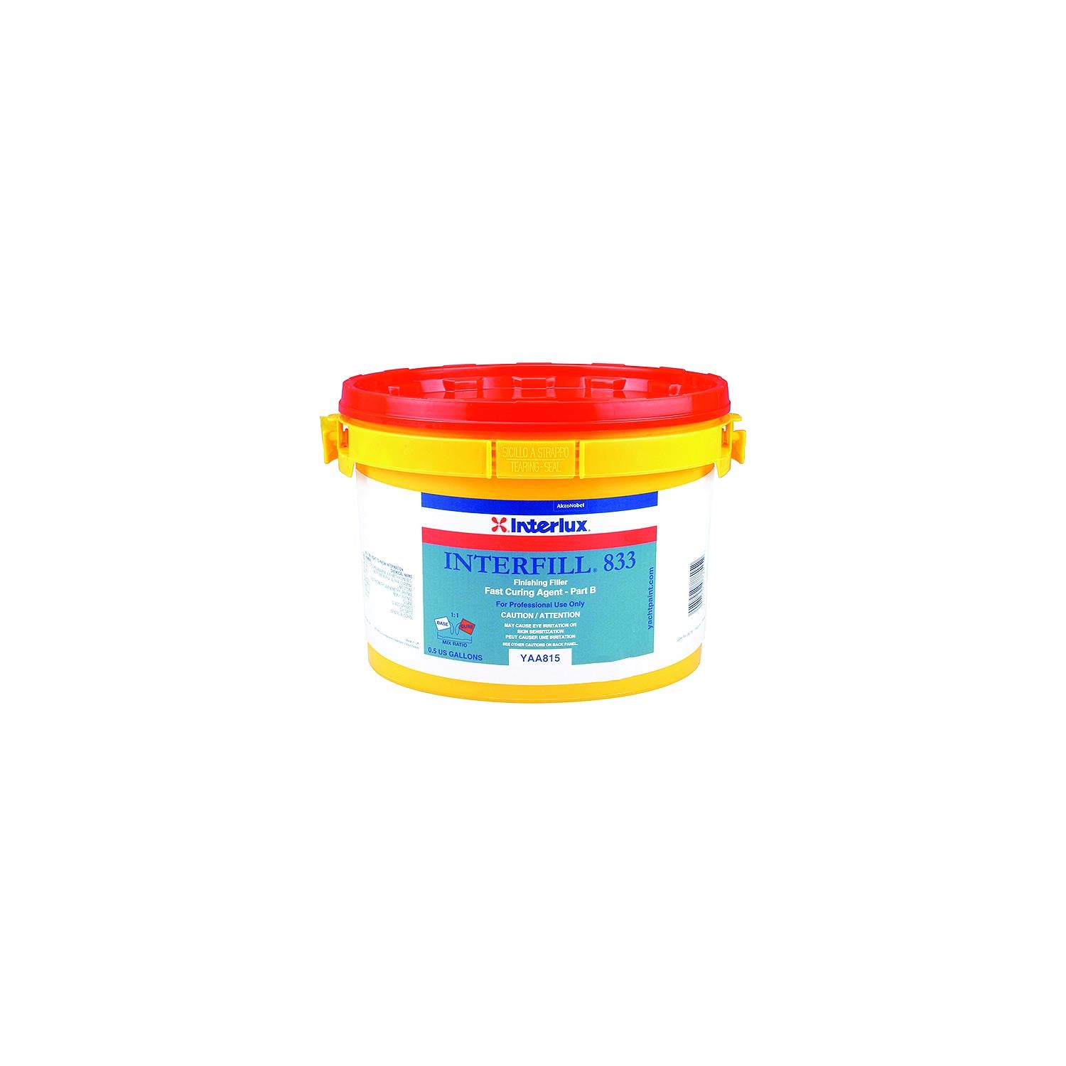Interlux YAA815/HG Interfill 833 Fine Finishing Fairing Compount, Part B Fast Cure, 1/2 Gal.