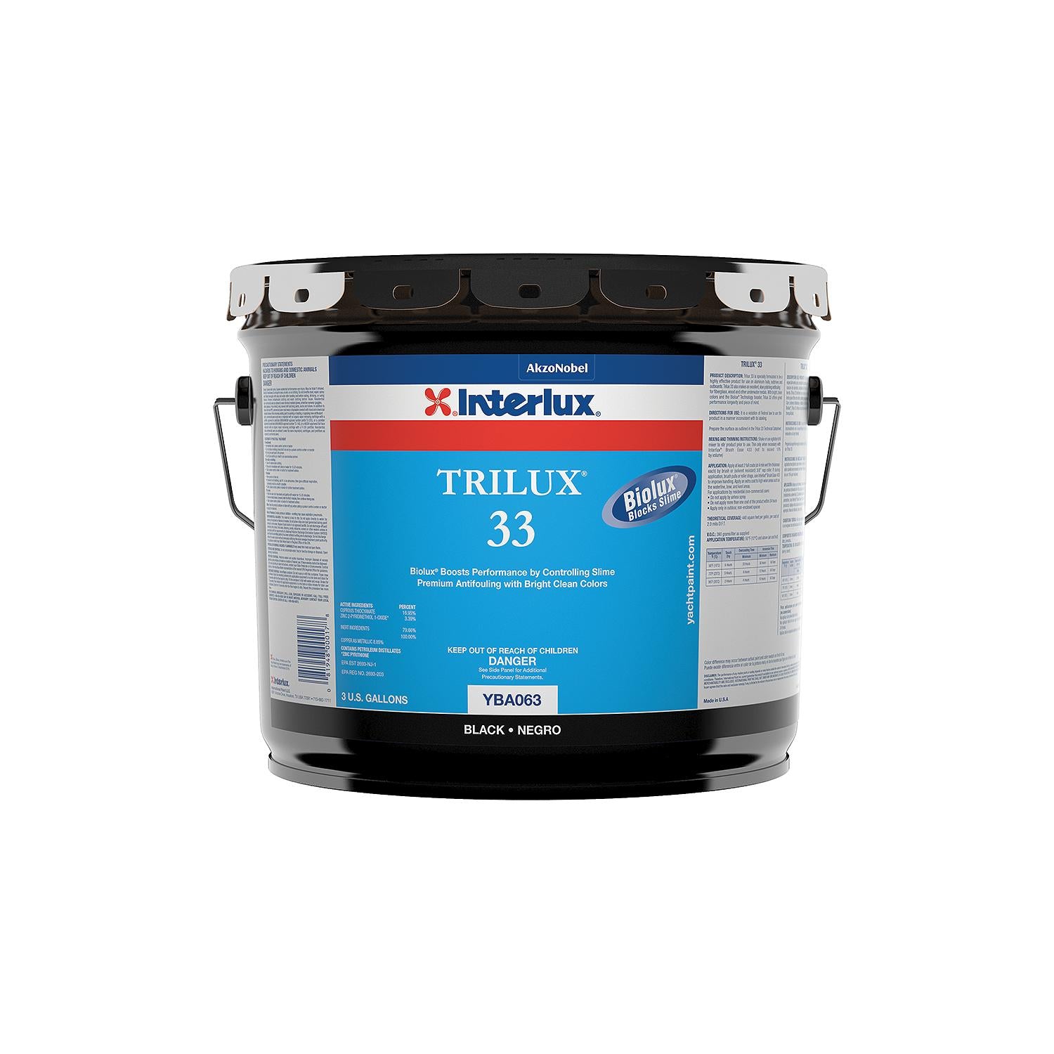 Interlux YBA060/3 YBA0603 Trilux 33â„¢, Blue, 3-Gal.